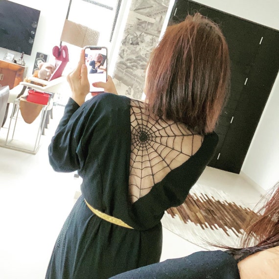 Wondrous Dress with Spiderweb Back