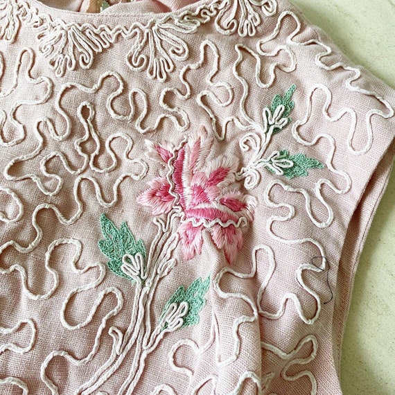 Beautiful Soutache Embroidery Dusky Pink Dress - image 3