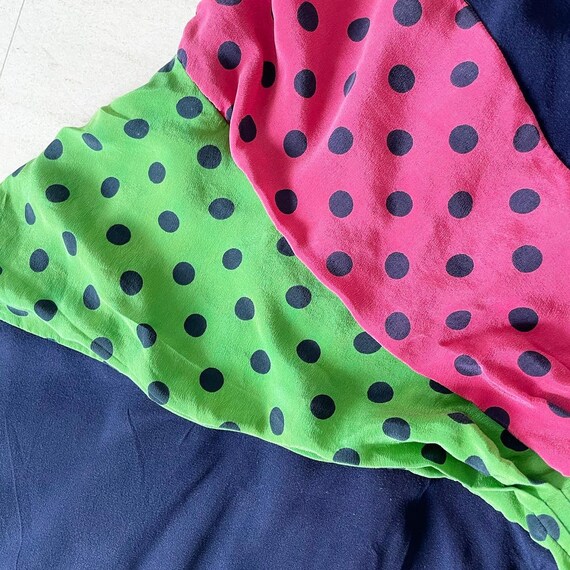 Pretty Watermelon Colored Statement Sash 40s Dress - image 10