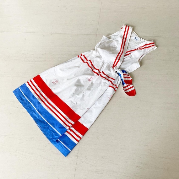 Gorgeous 60s Nautical Inspired Dress with Pockets