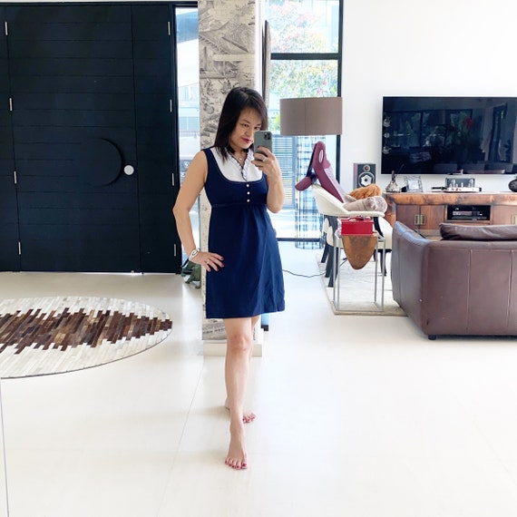 Cute 60s Nautical Inspired Mini Dress