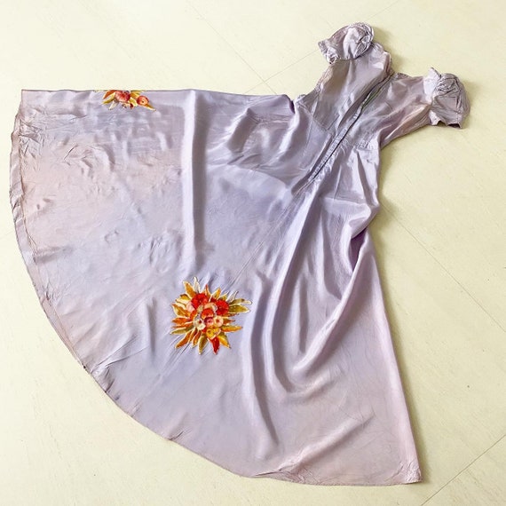 Pretty Pale Lilac 40s Full Circle Dress with Flor… - image 7
