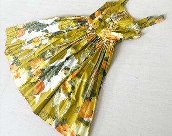 Seeds and Flowers Novelty Print Sundress