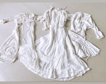 Amazing Edwardian Antique Six Piece Dress Set