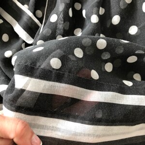 Stunning Polka Dot Stripe Black and White Dress image 5