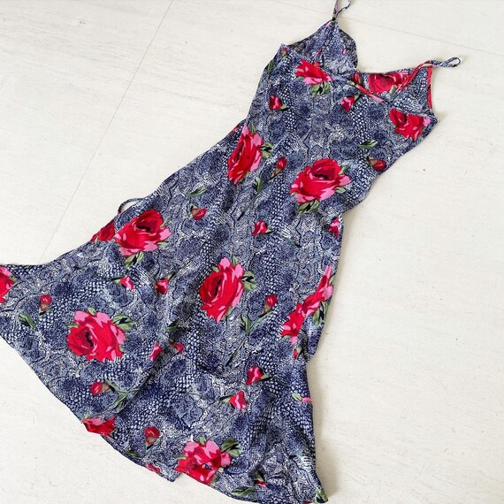 Gorgeous Rose Print Bias Cut Dress - image 7