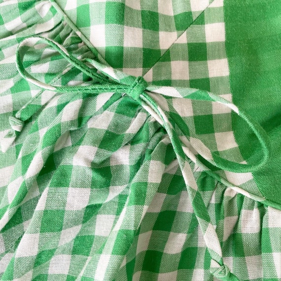 Pretty Green Gingham Chevron Stripes Dress - image 6