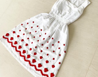 1960s embroideried strawberries dress XS