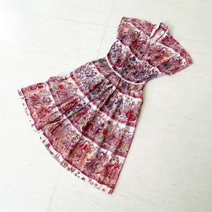 Rare 40s Victorian Novelty Print Dress