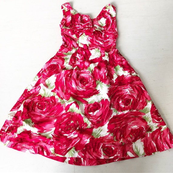 Stunning Suzy Perette Abstract Rose Print Dress