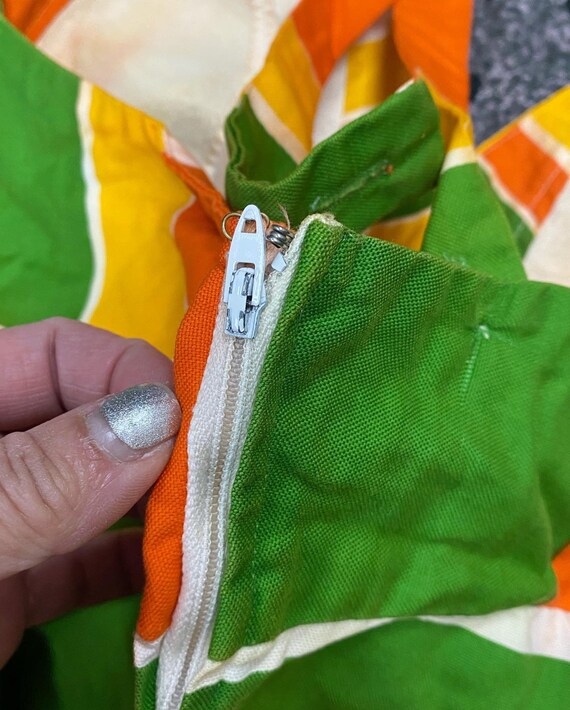 見事なオレンジグリーンのストライプマキシ - Etsy 日本