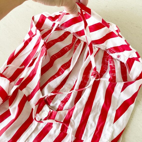 Striking Red and White Striped Sundress - image 6