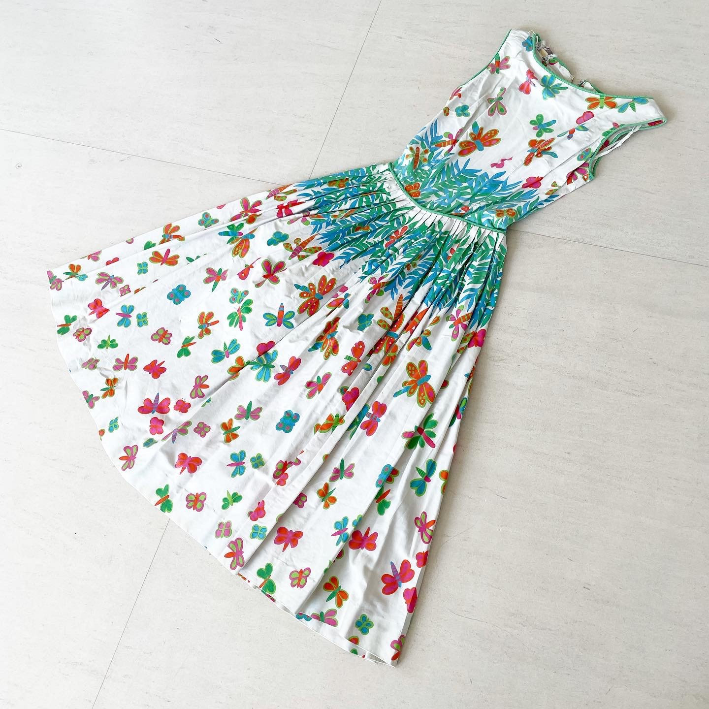 Documented Summer Sweet Dragonfly & Butterfly Novelty Dress