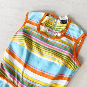 Gorgeous 60s Rainbow Stripe Pat Premo Dress image 2