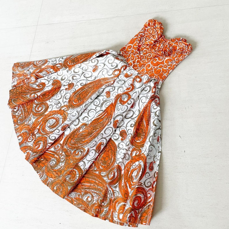 Stunning Orange Swirls Fred Perlberg Sundress image 1