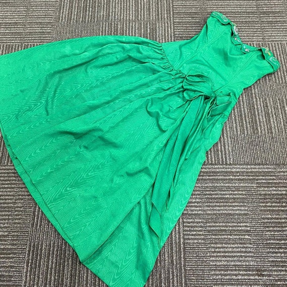 Pretty Emerald Green Drop Waist Dress
