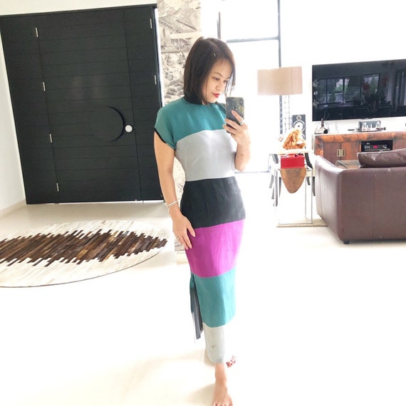 Gorgeous Color Block 40s Cheongsam