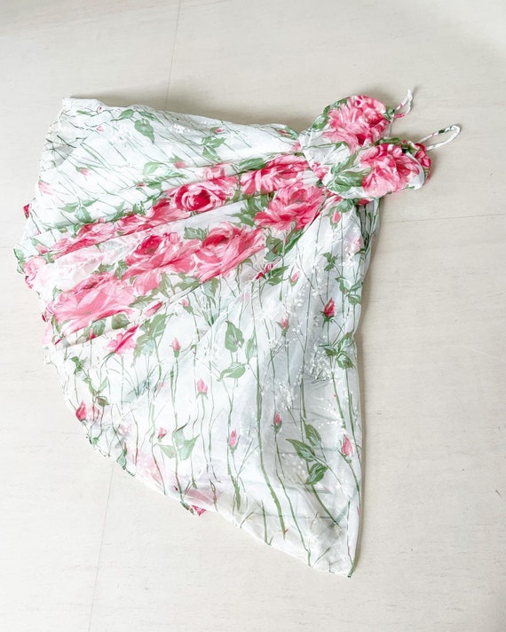 Beautiful 50s Emma Domb Rose Print Dress - image 3