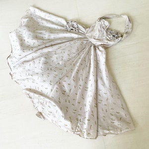 Stunning Trapunto Applique Halter Dress