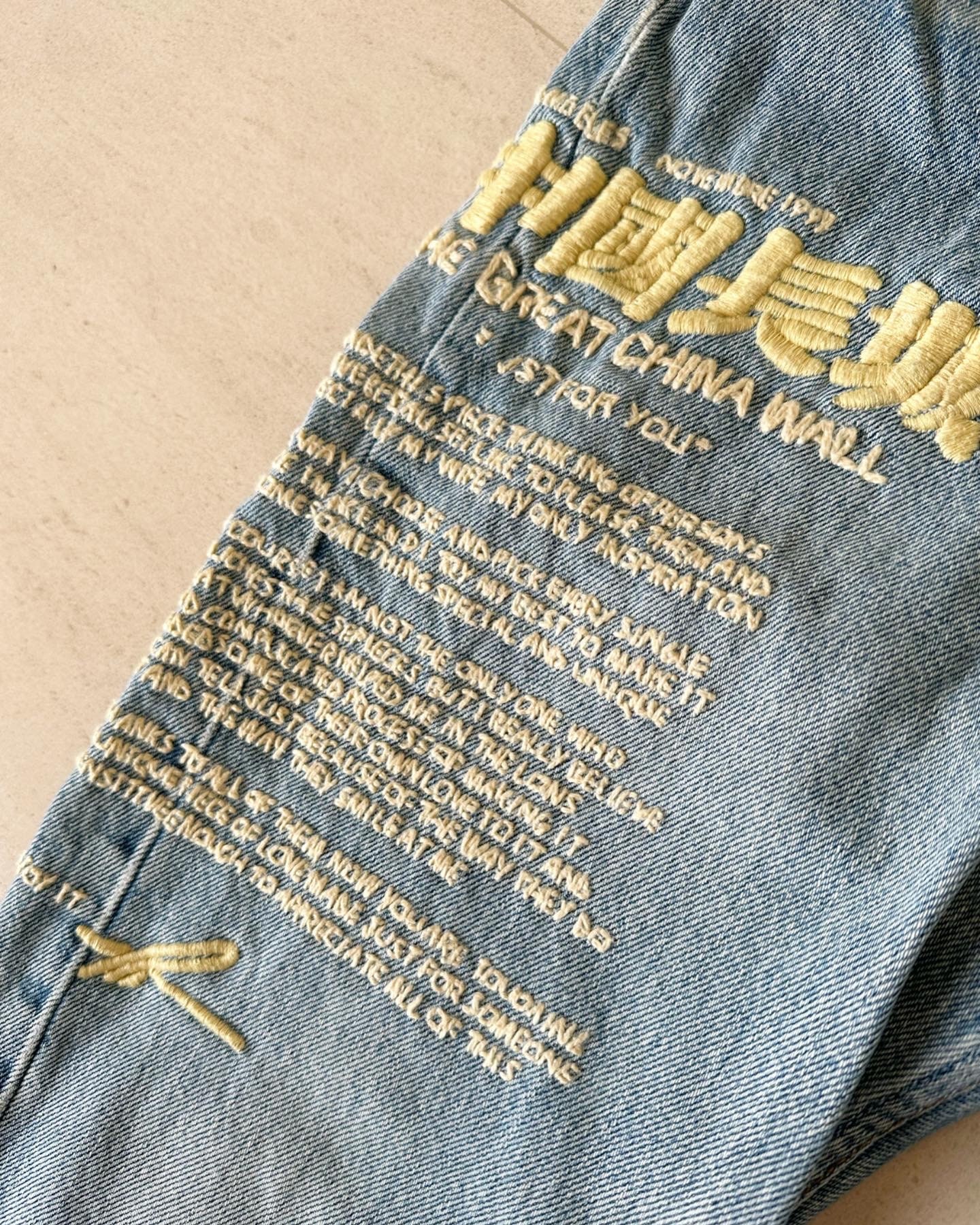 the great china wall × Levi's Very Rare Levi's Great China Wall Embroidered Jeans - Etsy