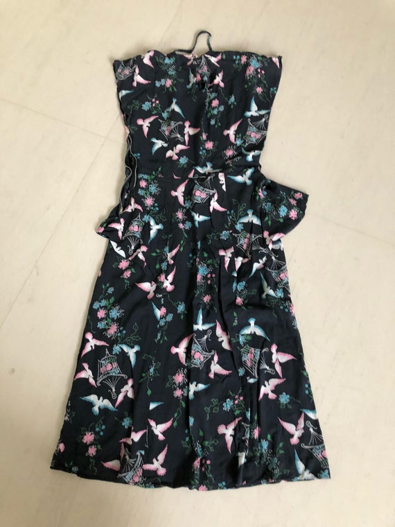 Rare 1940s/40s Novelty Print Doves Dress - image 2