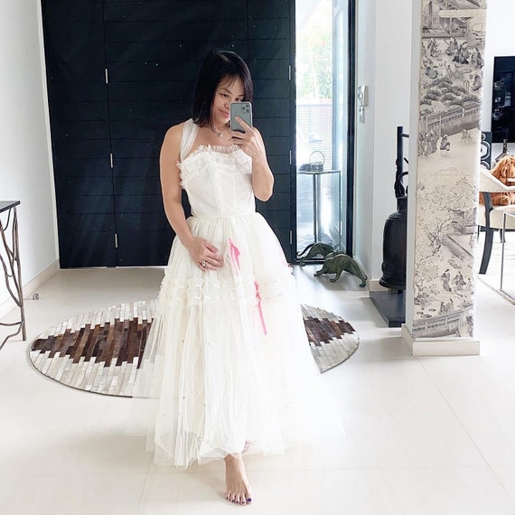 Pretty Pristine White Tulle Dress - image 1