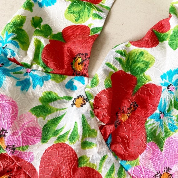 Beautiful 70s Floral Maxi Halter Dress - image 3