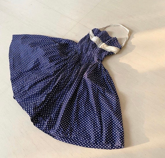 Gorgeous Polka Dot Fred Perlberg 50s Halter Dress
