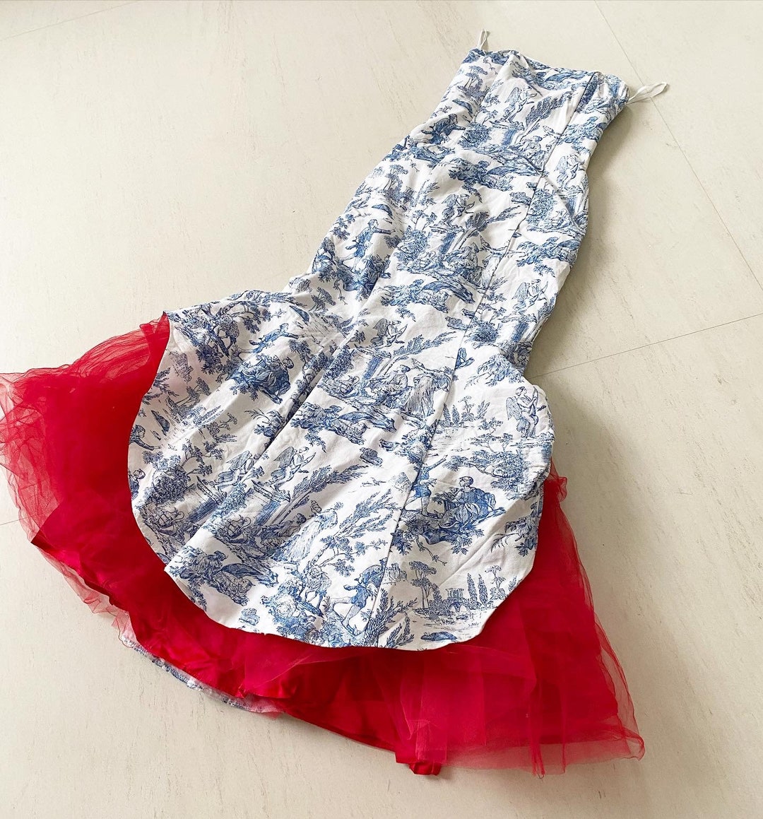 Amazing Toile Tulle Jessica Mcclintock Mermaid Gown - Etsy
