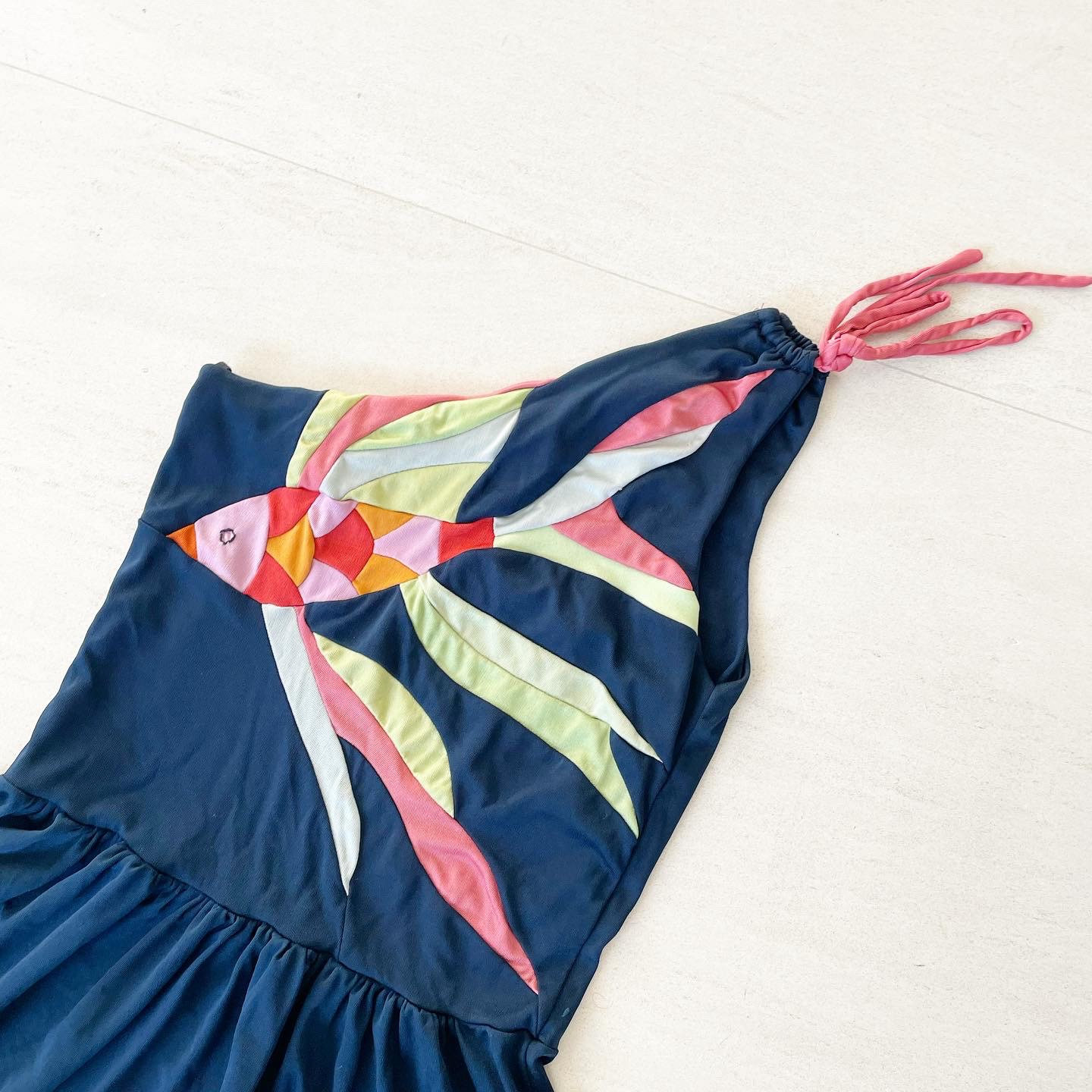 30％OFF ラスト1【 FISH & KIDS】PATCHWORK DRESS | I AM