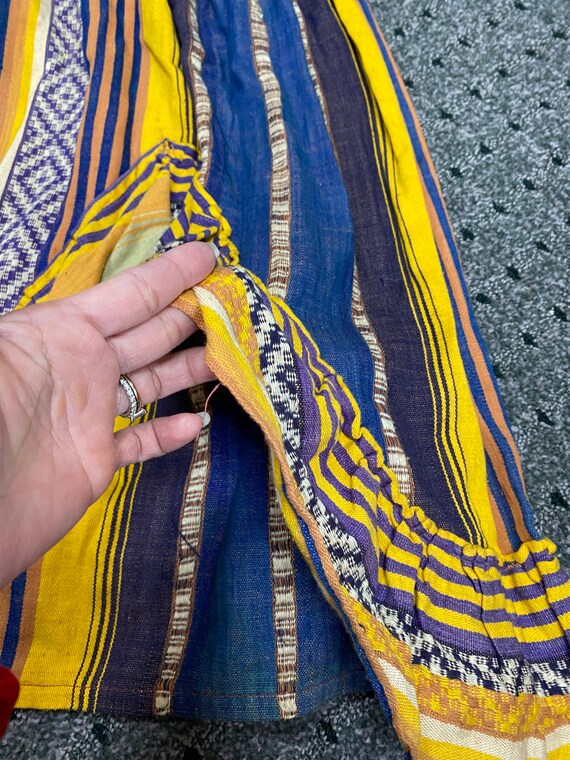 Edgy Woven Rainbow Striped Skirt - image 4