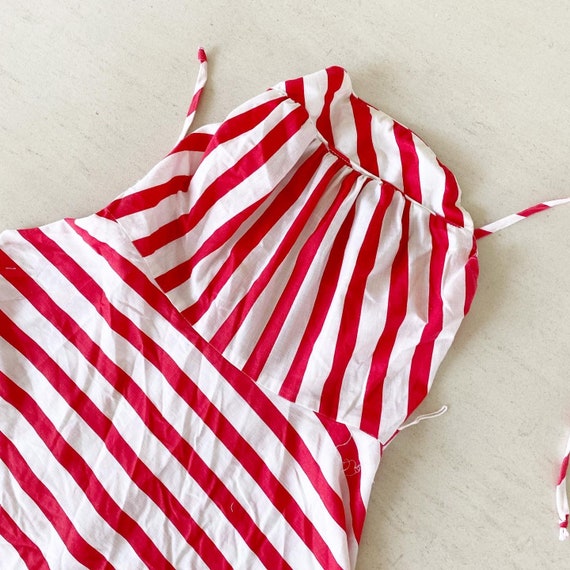 Striking Red and White Striped Sundress - image 2