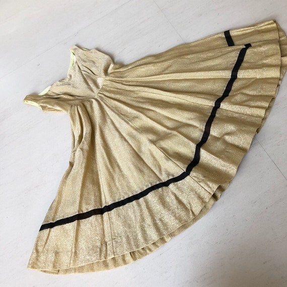 Vavavoom 50s Gold Lame Sundress