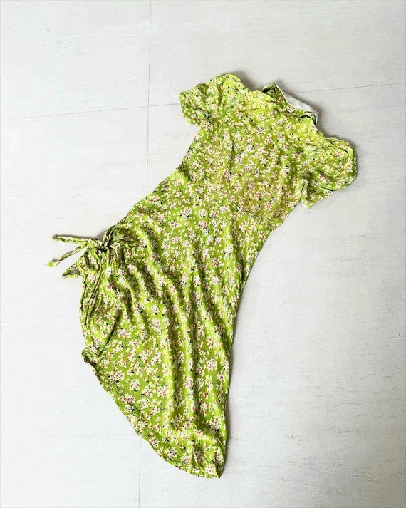 Sweet Chartreuse Peter Pan Collared Dress - image 7