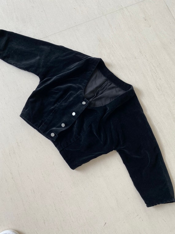 Wonderful Black Velvet Jacket Top