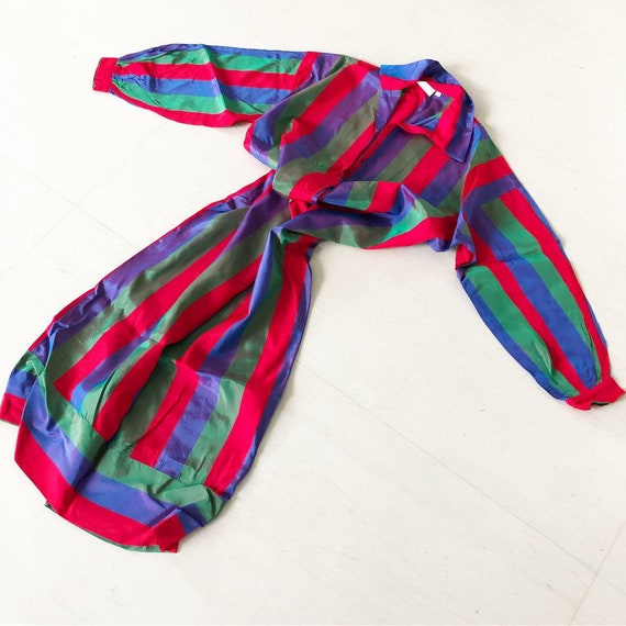 Gorgeous Bill Blass Rainbow Striped Dress XL