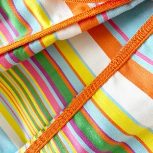 Gorgeous 60s Rainbow Stripe Pat Premo Dress image 4