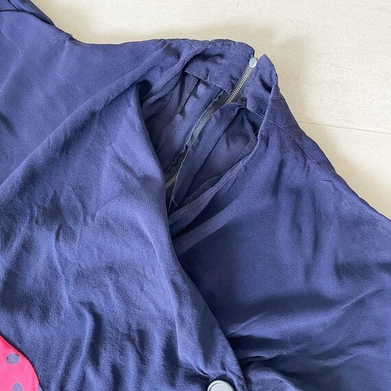 Pretty Watermelon Colored Statement Sash 40s Dress - image 3