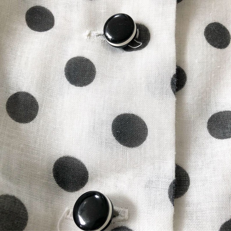 Stunning Polka Dot Stripe Black and White Dress image 3