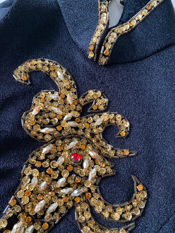 Incredible 60s Hand Beaded Phoenix Qipao - image 4