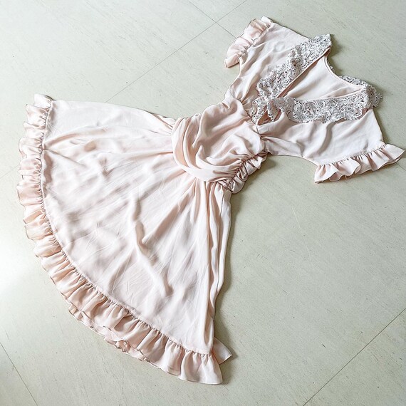 Sweet Pale Blush Pink 80s Dress