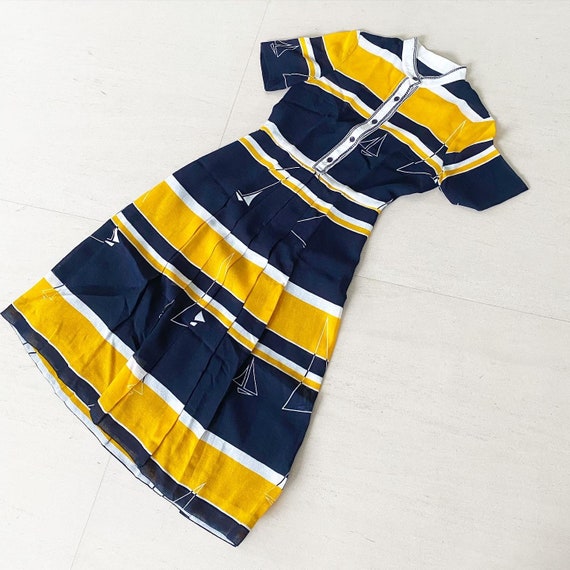 Gorgeous Nautical Inspired Nehru Collared Dress