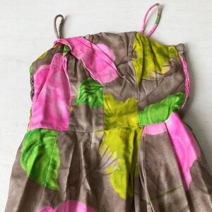 Beautiful 1950s/60s Hawaiian Maxi Floral Print Dress image 3