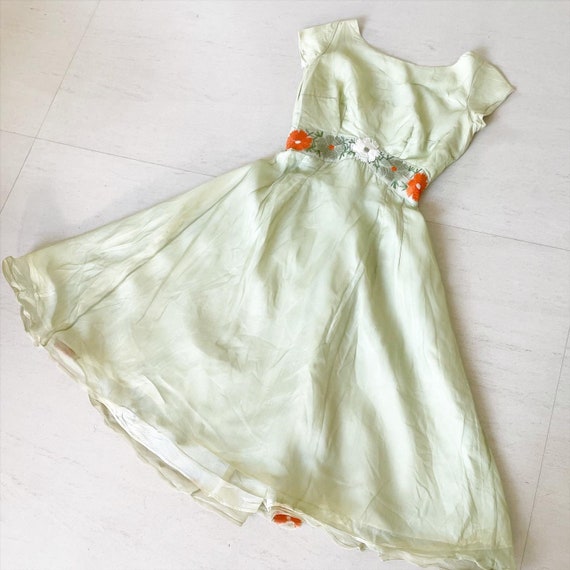 Floral mint green dress 2025