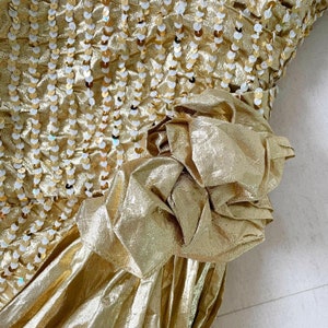 Glamorous Gold Sequinned Grecian Gown - Etsy