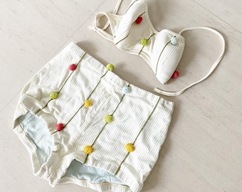 Adorable Pom Pom Rose Marie Reid Bikini