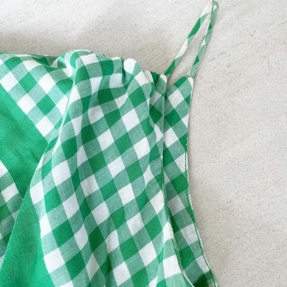 Pretty Green Gingham Chevron Stripes Dress - image 4