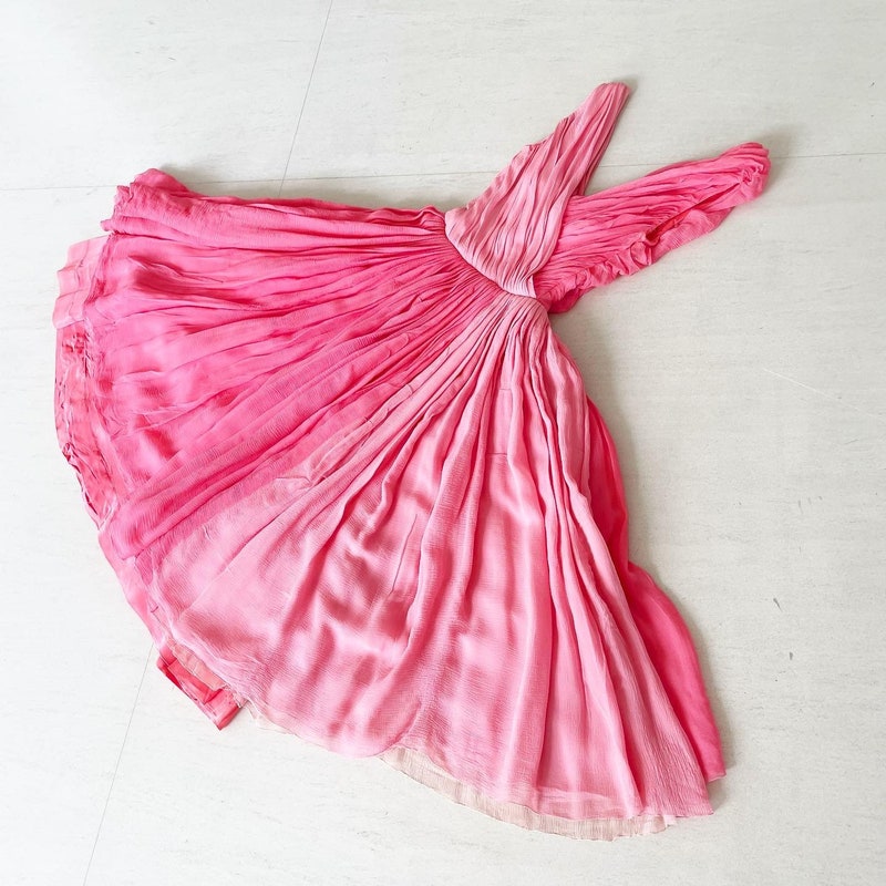 Salvia Coral Chiffon dress