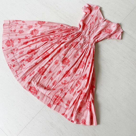 Beautiful Gingham Rose 50s Sundress - image 7