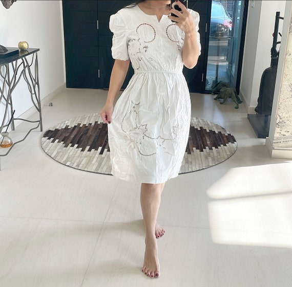 Buy Gorgeous Embroidered Cotton With Cut Outs Dress Online in India - Etsy